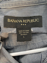 Load image into Gallery viewer, Banana Republic Mens Blue Geometric Cotton Collared Button-Up Shirt Size Large