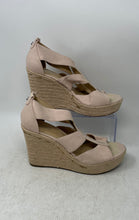 Load image into Gallery viewer, Michael Kors Womens Damita Beige Zipper Wedge Heel Espadrille Sandals Size 8.5 M