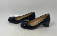 Load image into Gallery viewer, Michael Kors Womens Pauline Black Patent Leather Block Pump Heels Size 8.5M