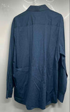 Load image into Gallery viewer, Perry Ellis Portfolio Mens Blue Textured Dobby Dress Shirt Size 16.5 34/35