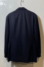 Load image into Gallery viewer, Bret Lawrence Mens Blue Notch Lapel Pockets Two-Button Blazer Jacket Sz 42 Long