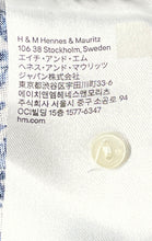 Load image into Gallery viewer, H&M Womens White Blue Floral Long Sleeve V-Neck Casual Blouse Top Size Large