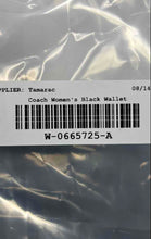 Load image into Gallery viewer, Coach Womens Black Pebbled Leather Inner Pocket Zipper Coin Wallet