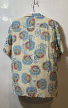Load image into Gallery viewer, Zara Mens Multicolor Geometric Short Sleeve Collared Button-Up Shirt Size Large