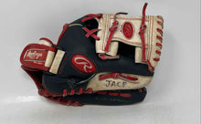 Load image into Gallery viewer, Rawling Blue White Red Leather Adjustable Strap Baseball Glove 11 Inch