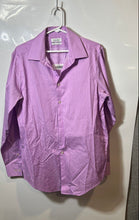 Load image into Gallery viewer, Calvin Klein Mens Pink Cotton Long Sleeve Non-Iron Slim Fit Dress Shirt Size 16