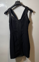 Load image into Gallery viewer, Zara Womens Black Sleeveless V-Neck Back Zip Short Sheath Dress Size XS