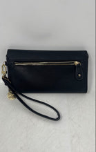 Load image into Gallery viewer, Steve Madden Womens Black Faux Leather Magnetic Snap Trifold Wristlet Wallet
