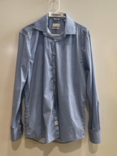 Load image into Gallery viewer, Lucky Brand Mens Blue Slim Fit Stretch Button Front Dress Shirt Size Medium