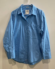 Load image into Gallery viewer, Abercrombie & Fitch Womens Blue Long Sleeve Regular Fit Button-Up Shirt Size M