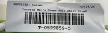 Load image into Gallery viewer, Lacoste Mens Green Cotton Short Sleeve Collared Regular Fit Polo Shirt Size 8