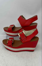 Load image into Gallery viewer, Michael Kors Womens Orange White Open Toe Wedge Platform Sandals Size 8M