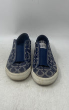Load image into Gallery viewer, Coach Womens Blue Signature Print Low Top Sneakers Shoes Size 6B