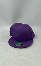 Load image into Gallery viewer, Mens Purple Adjustable Flat-Brim Hip-Hop Style Snapback Baseball Cap
