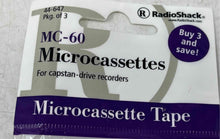 Load image into Gallery viewer, RadioShack 44-645 MC-60 Microcassette Tape Recorder 3 Pcs Factory Sealed