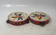 Load image into Gallery viewer, VTG 1960 Castaways Wreck Bar Miami Florida Noisemakers Tambourine US Metal 2 Pcs