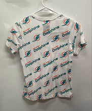 Load image into Gallery viewer, NFL Team Apparel Boys White Miami Dolphins Football T-Shirt Size S 8