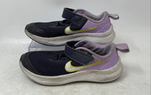 Load image into Gallery viewer, Nike Kids Star Runner 3 Black And Purple Hook & Loop Sneaker Shoes Size 12C