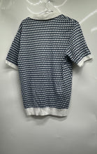 Load image into Gallery viewer, Buffalo David Bitton Mens Navy Blue Geometric Print Short Sleeve Polo Shirt Sz L