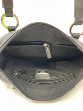 Load image into Gallery viewer, Alfani Womens Black Pebbled Leather Inner Pockets Double Handle Shoulder Bag