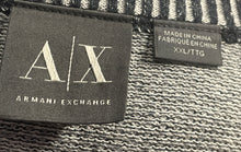 Load image into Gallery viewer, Armani Exchange Mens Navy-Blue Gray Round Neck Pullover Sweater Size XXL