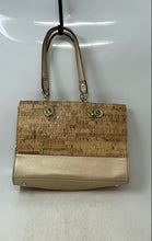 Load image into Gallery viewer, Anne Klein Womens Beige Gold-Tone Bottom Studs Double Strap Shoulder Bag