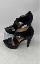 Load image into Gallery viewer, Michael Kors Womens Elena Black Leather Open Toe Platform Sandals Size 6 M