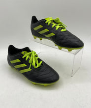 Load image into Gallery viewer, Adidas Boys Goletto VIII Black Green Leather Lace-Up Football Cleats Shoes Sz 4