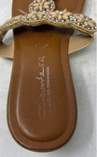Load image into Gallery viewer, Contesa Womens Brown Leather Slip-On Open Toe Thong Sandals Size 5