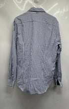 Load image into Gallery viewer, Tommy Hilfiger Mens Blue White Striped Long Sleeve Cotton Button-Up Shirt Size M