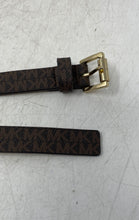 Load image into Gallery viewer, Michael Kors Mens Brown Signature Print Adjustable Buckle Belt Size Large