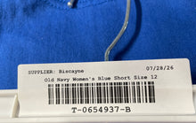 Load image into Gallery viewer, Old Navy Womens Blue Flat Front Regular Fit High-Rise Wow Chino Shorts Size 12