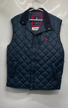 Load image into Gallery viewer, U.S. Polo Assn. Mens Blue Pockets Full-Zip Quilted Vest Jacket Size Large