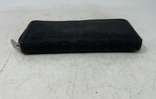 Load image into Gallery viewer, Michael Kors Womens Black Signature Print Credit Card Slot Zip-Around Wallet