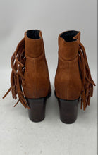 Load image into Gallery viewer, Kenneth Cole Womens Alana Brown Leather Round Toe Fringe Ankle Boots Size 8 1/2M