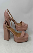 Load image into Gallery viewer, Vizzano Womens Pink Leather Open Toe High Block Ankle Strap Heels Size 8