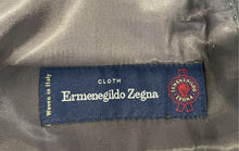 Load image into Gallery viewer, Authentic Ermenegildo Zegna Mens Gray Striped Print 2-Button Blazer Size EUR 46