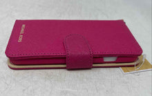 Load image into Gallery viewer, Michael Kors Womens Pink Leather Folio Phone Case For Apple iPhone 7 With Box