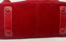 Load image into Gallery viewer, Sigrid Olsen Womens Red Inner Pocket Adjustable Strap Bottom Studs Shoulder Bag