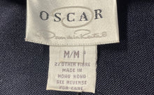 Load image into Gallery viewer, Oscar De La Renta Womens Black Crew Neck Short Sleeve Pullover T-Shirt Size M