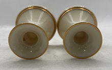 Load image into Gallery viewer, Set Of 2 Pcs Lenox Carlton Cream Gold-Tone Porcelain Candlestick Holders