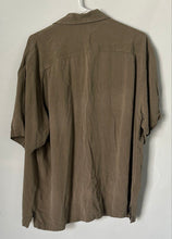Load image into Gallery viewer, Tommy Bahama Mens Green Silk Pockets Short Sleeve Collared Button-Up Shirt Sz XL