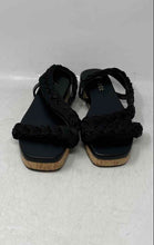 Load image into Gallery viewer, Serena Uziyel Womens Ronda Black Braided Open Toe Slingback Sandals Size EUR 36