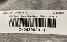 Load image into Gallery viewer, NFL Mens Gray Pittsburgh Steelers Pullover T-Shirt Size Medium
