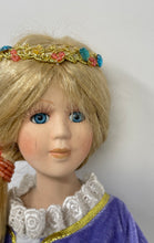 Load image into Gallery viewer, Antique Rapunzel Long Blonde Hair And Blue Eyes Decorative Porcelain Doll