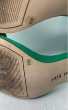 Load image into Gallery viewer, Gianni Bini Womens Green Open Toe Block Ankle Strap Heels Size 8.5M