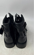 Load image into Gallery viewer, Aldo Mens Zayro Black Leather Lace-Up Triple Buckle Ankle Biker Boots Size 9