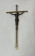 Load image into Gallery viewer, Vintage Brass Gold-Tone Wall Hanging Jesus Christ Catholic Crucifix Cross