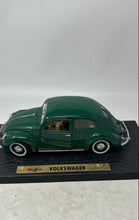 Load image into Gallery viewer, Collectible Maisto 1951 Volkswagen Beetle Green 1:18 Diecast Model Car Base