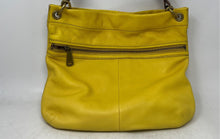 Load image into Gallery viewer, Fossil Womens Yellow Leather Outer Pocket Shoulder Strap Crossbody Handbag